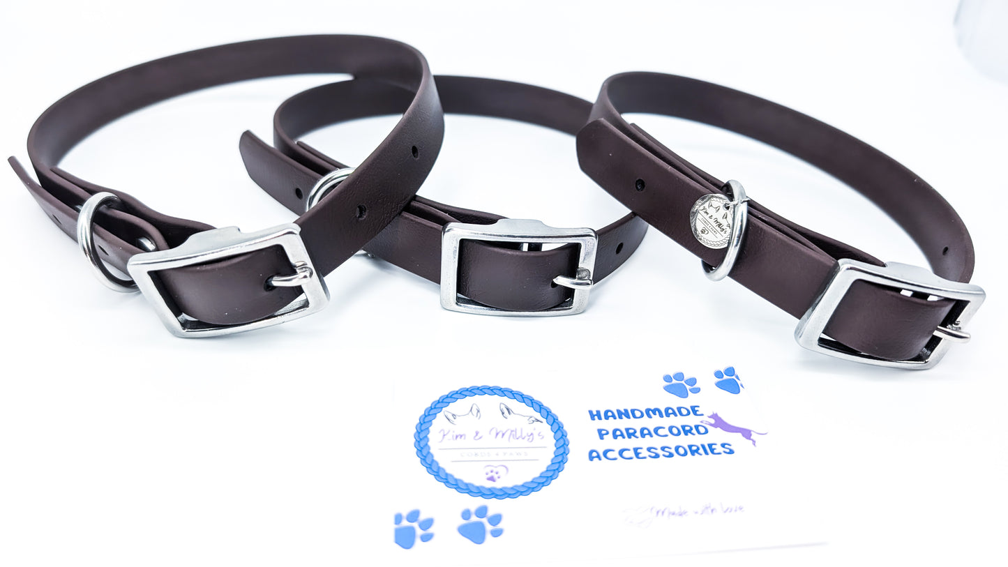 SNUFFLE FOR SHADOW: BioThane Collar - Dark Brown