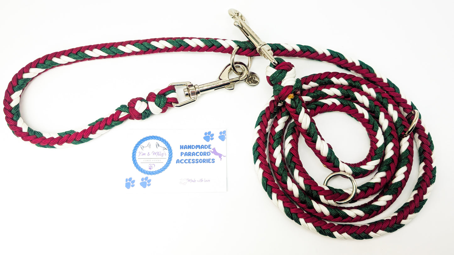 Pre-Made: Herringbone Lead. Xmas Colours, 1.85m